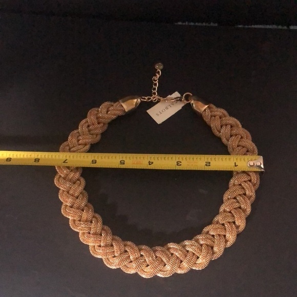 Talbots gold tone braided bulky chain necklace​ - Picture 8 of 9